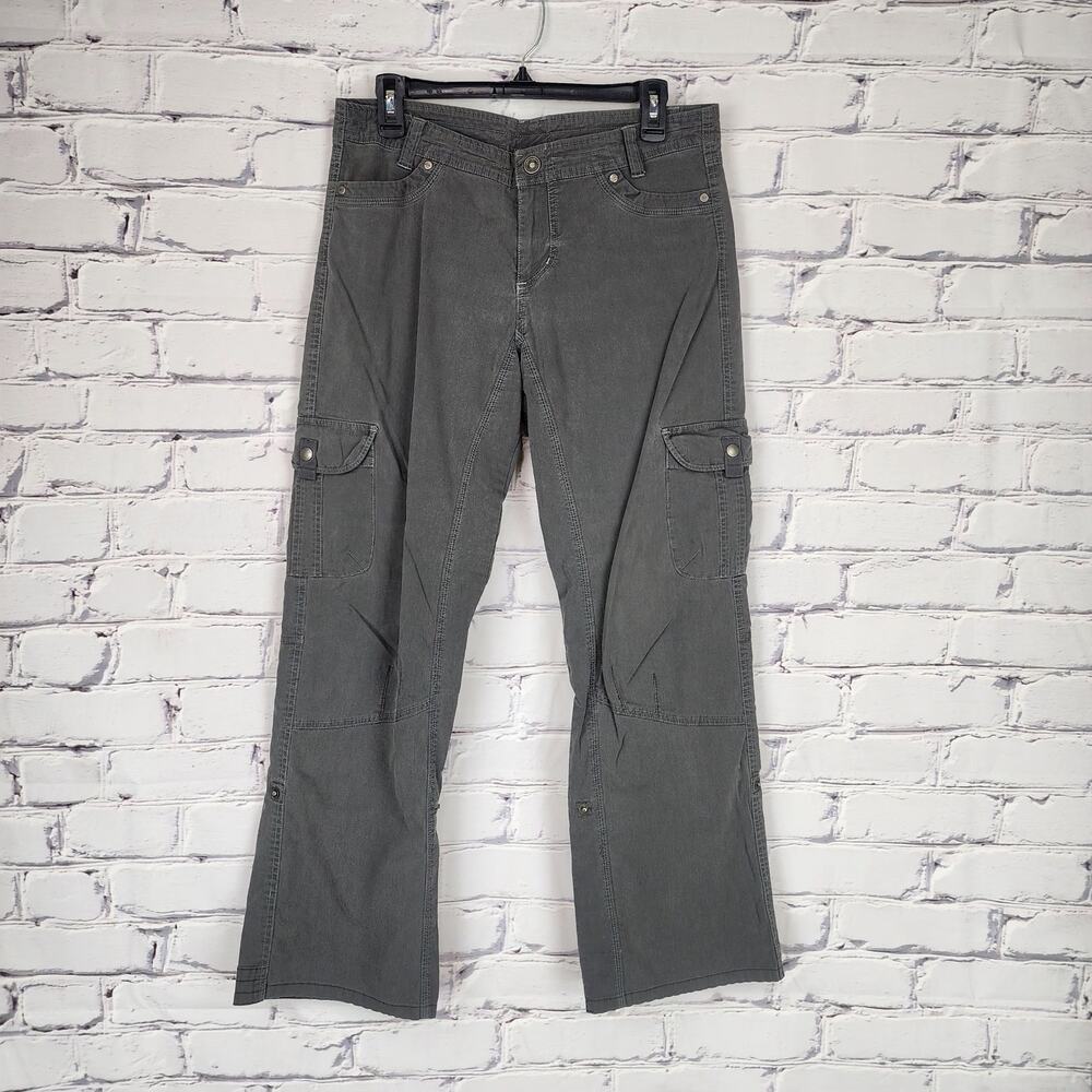 Kuhl Pants Womens 10 Roll Up Cargo Gray Outdoor gorpcore utility Hiking camping